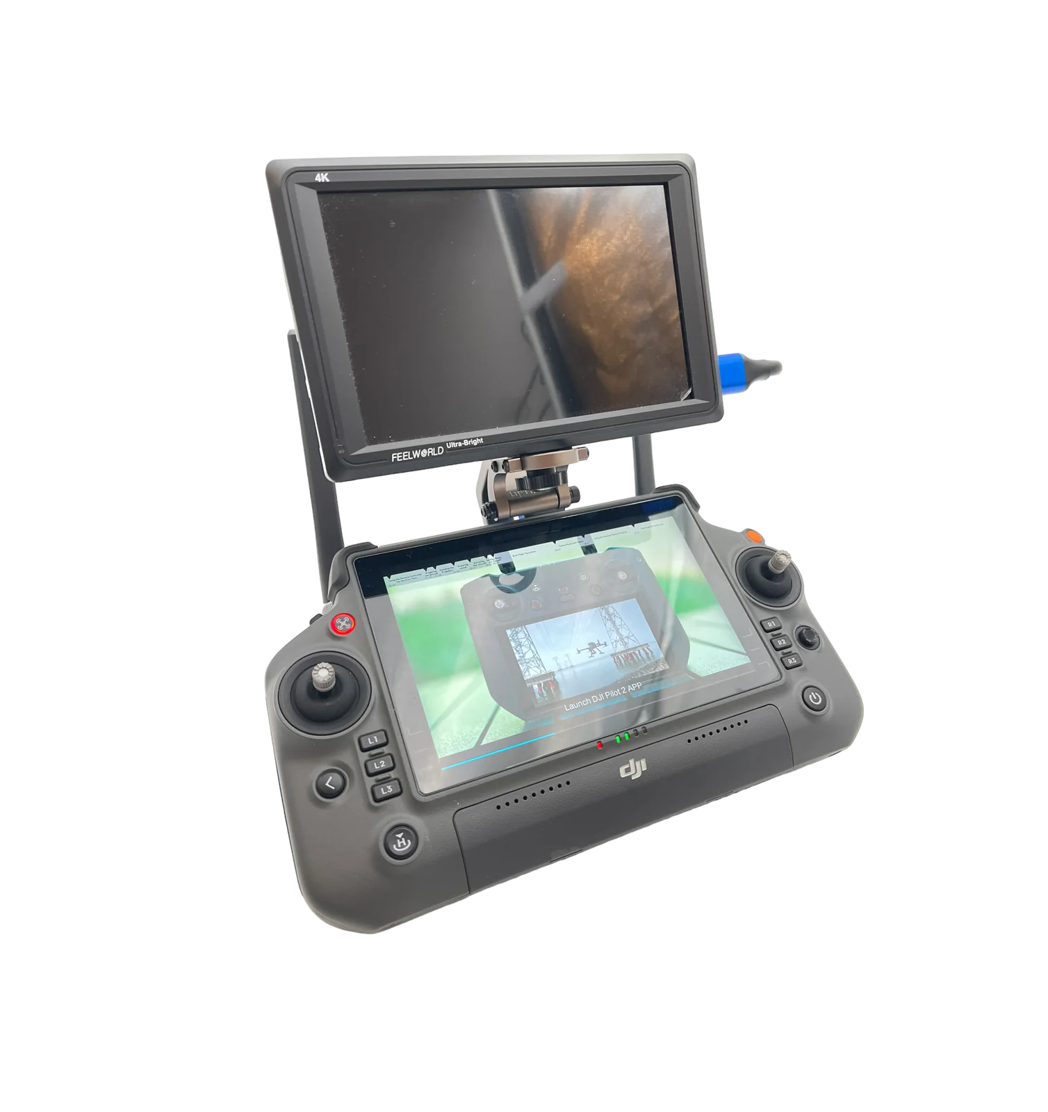 RC PRO PLUS Utility Mount shown with a controller and monitor